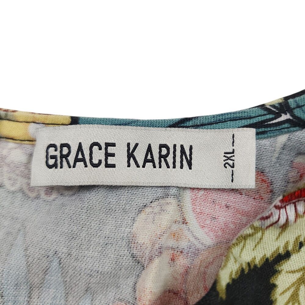 Grace Karin Dress Womens 2XL Sheath Frida Kahlo Print Wearable Art Cap Sleeve - Picture 9 of 12